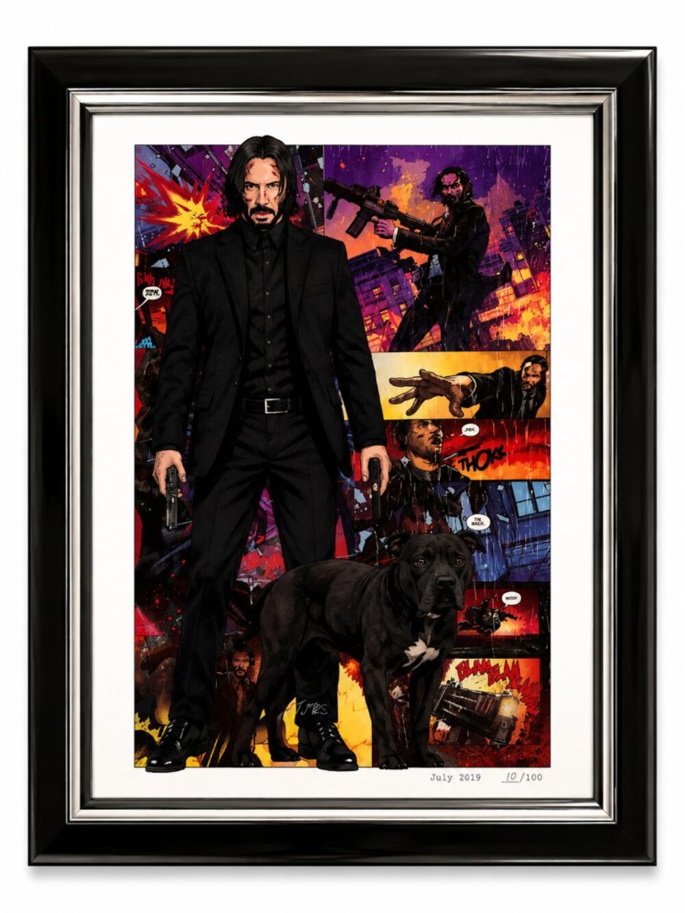 John Wick Limited Edition Art Print #10/100 Framed | Dated July 2019